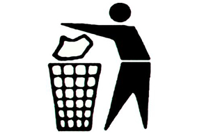 Logo bonhomme - poubelle